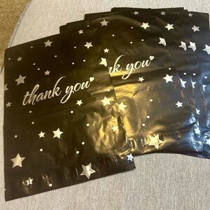 Black with silver stars and dots Poly Mailers - 10x13 (10 count)